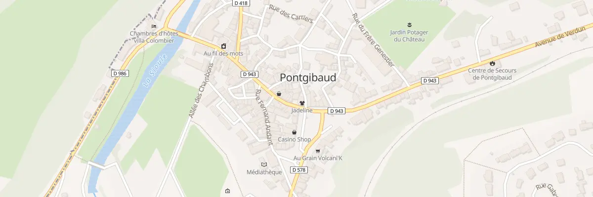 Plan du 23 Rue de l’Hotel de Ville à Pontgibaud