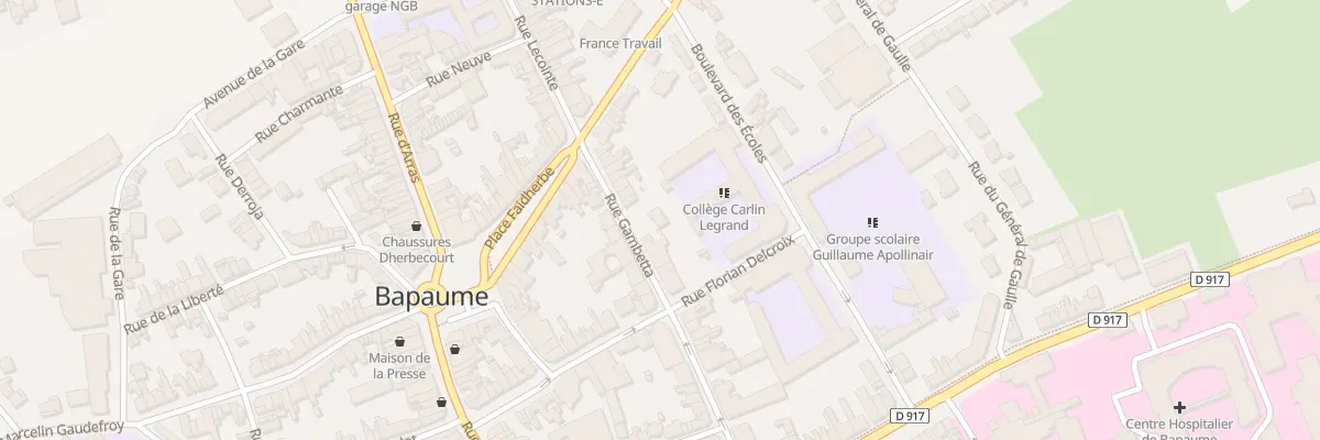 Plan du 16 Rue Gambetta à Bapaume