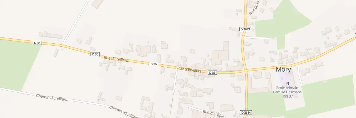 Plan du 17 Rue d’Ervillers à Mory