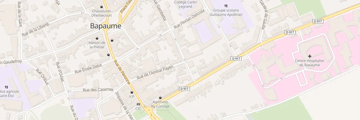Plan du 23 Rue Gambetta à Bapaume