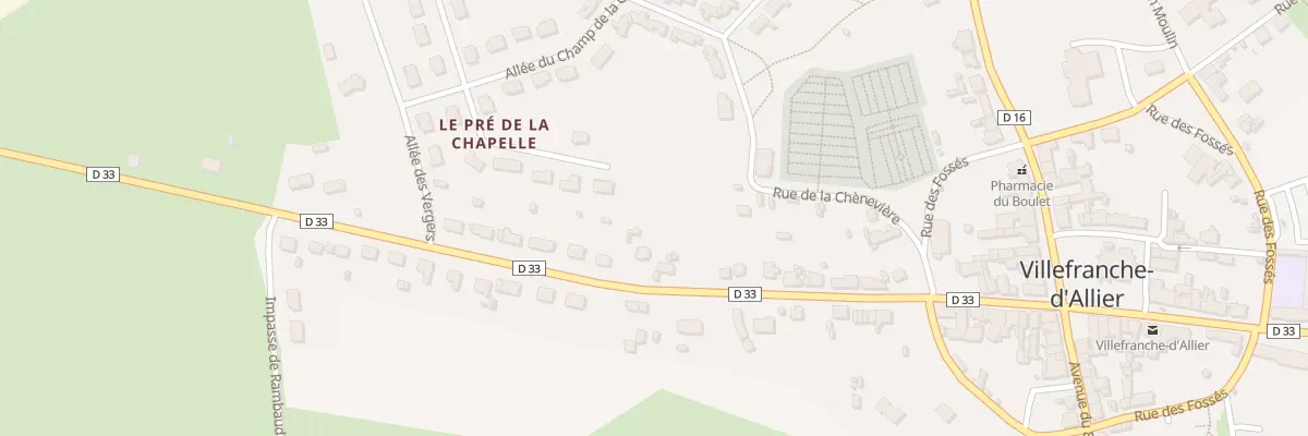 Plan du 30 Av Louis Pasteur à Villefranche-d’Allier