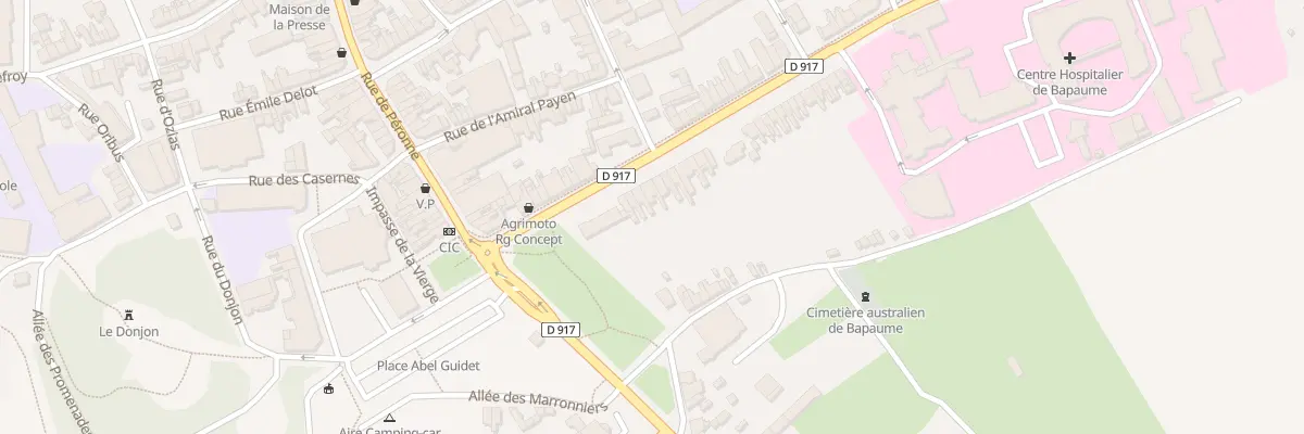 Plan du 7 Rue de la République à Bapaume