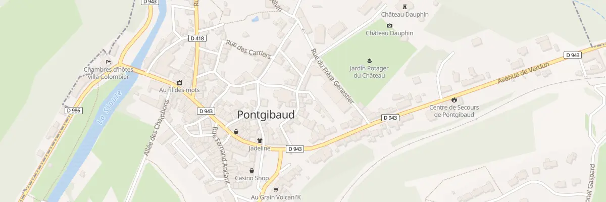 Plan du 16 Rue du Chateau à Pontgibaud