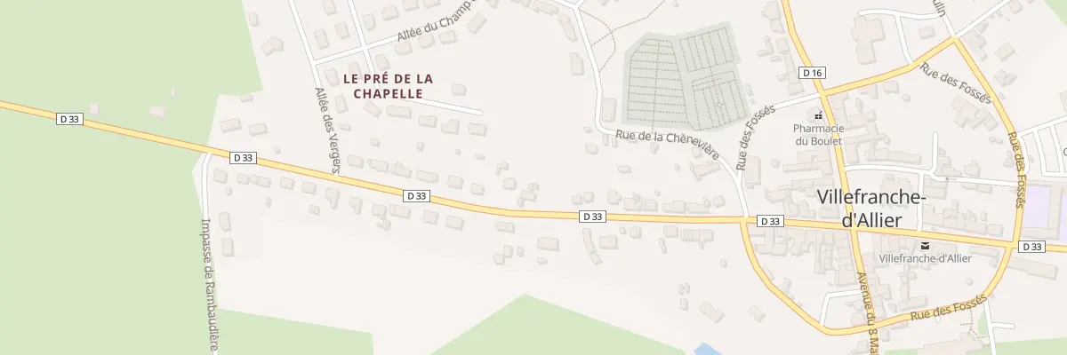 Plan du 28 Av Louis Pasteur à Villefranche-d’Allier