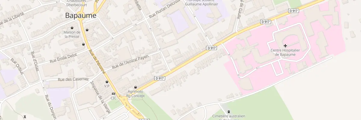 Plan du 22 Rue de la République à Bapaume