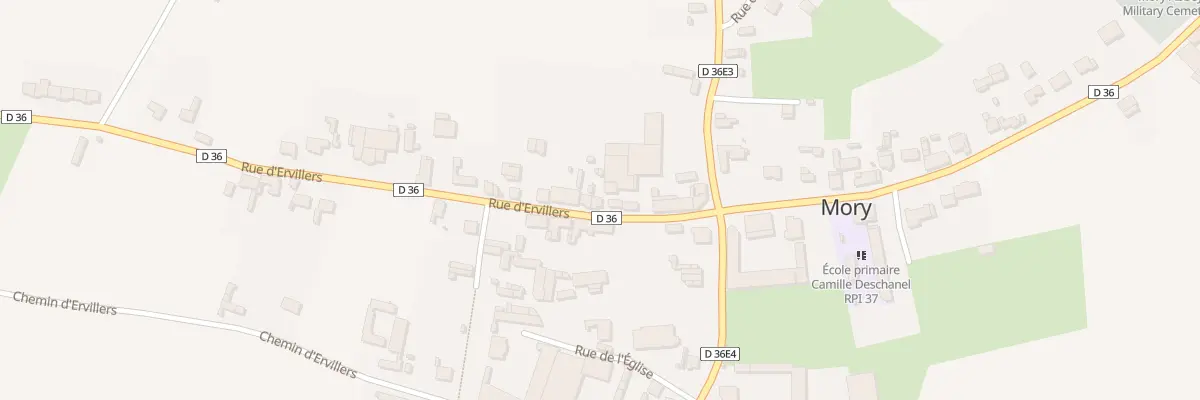 Plan du 3 Rue d’Ervillers à Mory