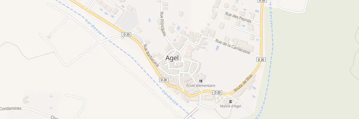Plan du 1 Rue Principale à Agel