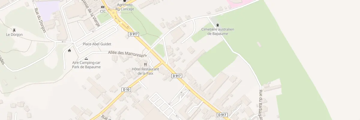 Plan du 2 Rue du Faubourg de Péronne à Bapaume