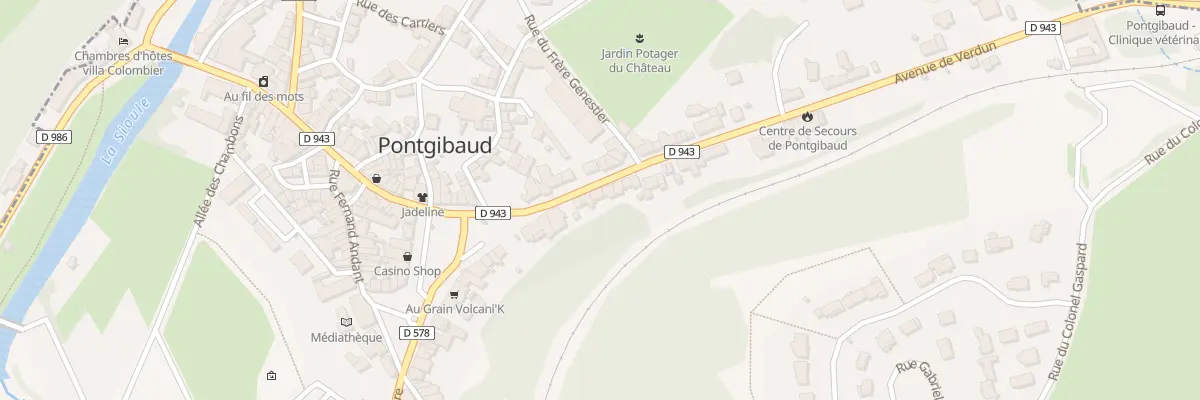 Plan du 8 Av de Verdun à Pontgibaud