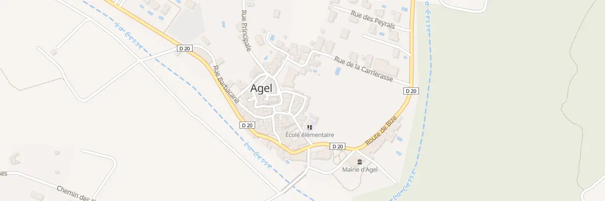 Plan du 1 Pl du Château à Agel