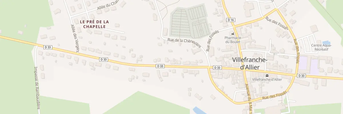 Plan du 20 Av Louis Pasteur à Villefranche-d’Allier