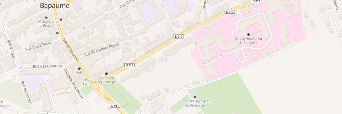 Plan du 25 Rue de la République à Bapaume