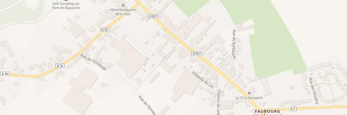 Plan du 17 Rue du Faubourg de Péronne à Bapaume
