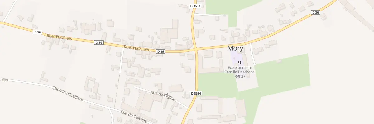 Plan du 2 Rue d’Ervillers à Mory