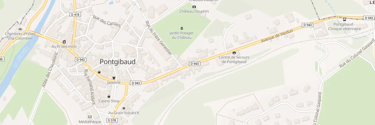 Plan du 19 Av de Verdun à Pontgibaud