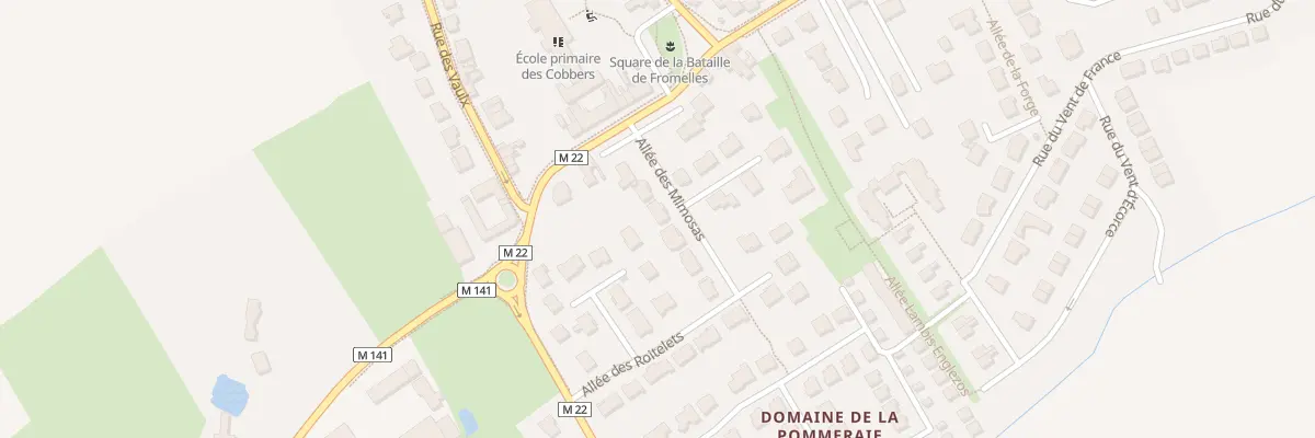 Plan du 6 All des Mimosas à Fromelles