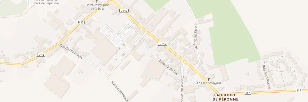 Plan du 23 Rue du Faubourg de Péronne à Bapaume