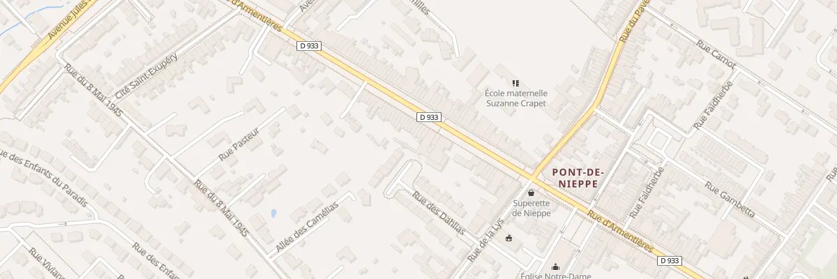 Plan du 1292 Rue d’Armentieres à Nieppe