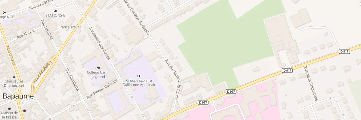 Plan du 18 Rue du Gen de Gaulle à Bapaume