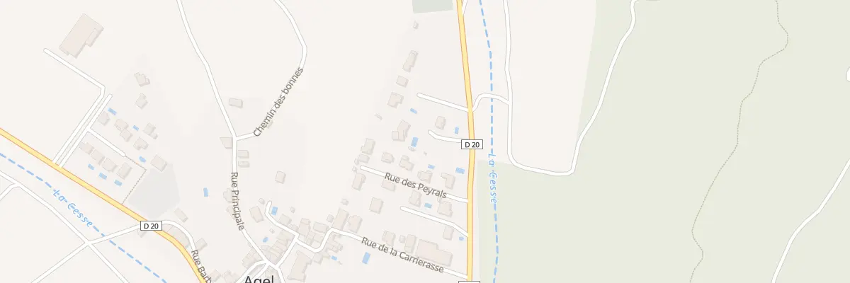 Plan du 1 Rte de Bize à Agel