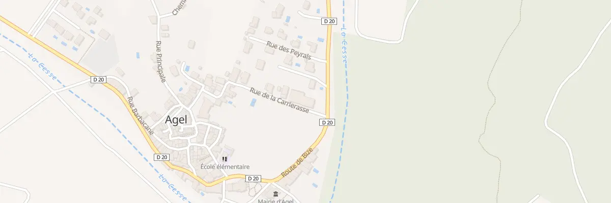 Plan du 2 Rue de la Carrierasse à Agel