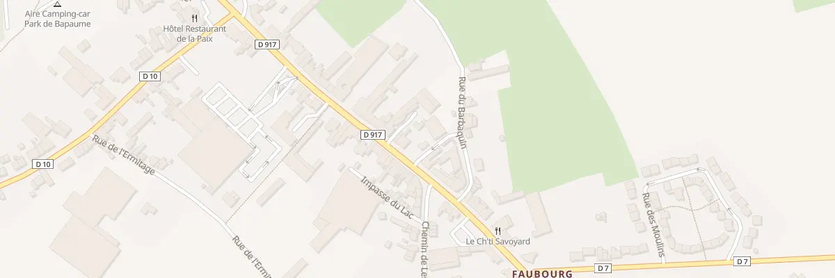 Plan du 38 Rue du Faubourg de Péronne à Bapaume