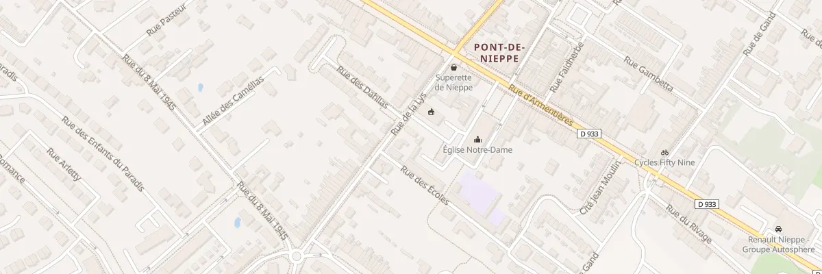 Plan du 93 Rue de la Lys à Nieppe