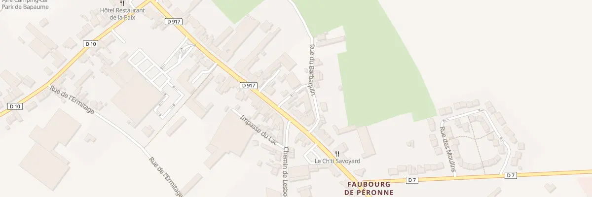 Plan du 40 Rue du Faubourg de Péronne à Bapaume