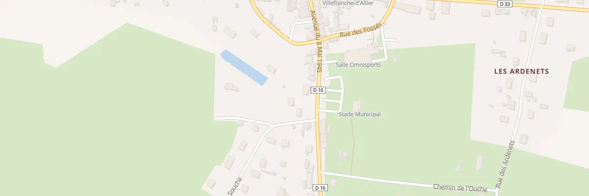 Plan du 30 Av du 8 Mai 1945 à Villefranche-d’Allier