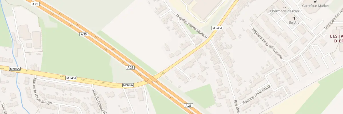 Plan du 721 Rue d’Armentières à Erquinghem-Lys