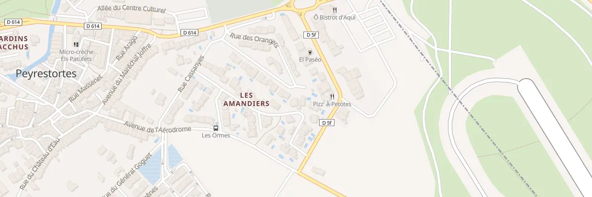 Plan du 25 Rue des Amandiers à Peyrestortes