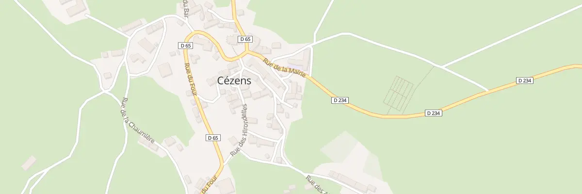 Plan du 1 Rue des Aix à Cézens