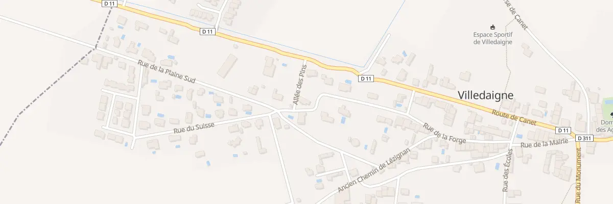 Plan du 12 Rue de la Plaine Sud à Villedaigne