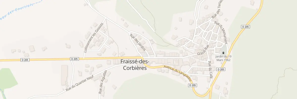 Plan du 2 Rue des Jardins à Fraissé-des-Corbières