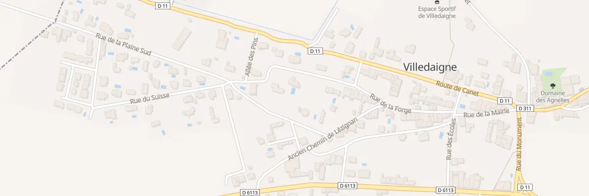 Plan du 9 Rue de la Plaine Sud à Villedaigne