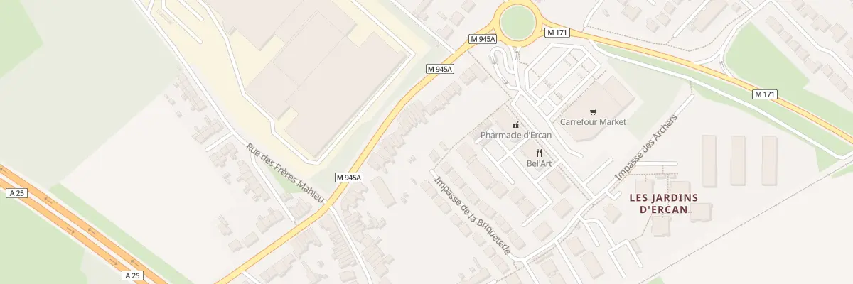 Plan du 958 Rue d’Armentières à Erquinghem-Lys