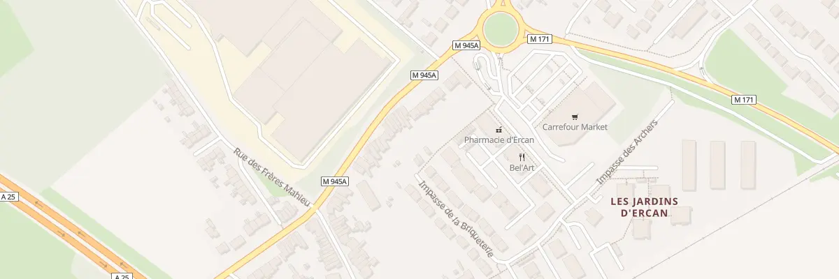 Plan du 968 Rue d’Armentières à Erquinghem-Lys