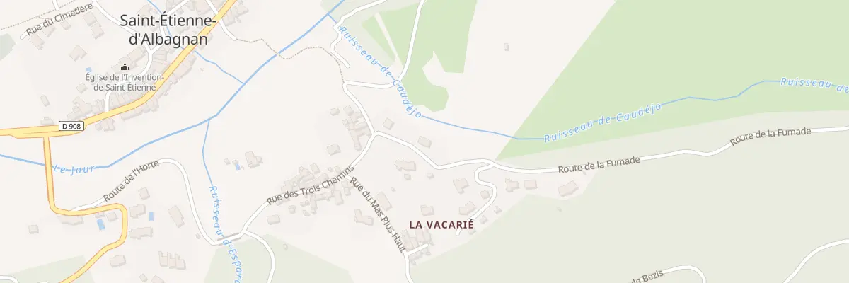Plan du 5001F La Vacarié à Saint-Étienne-d’Albagnan