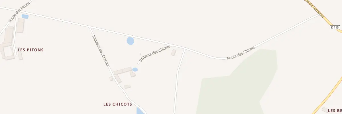Plan du 2001 Les Chicots à Louzouer