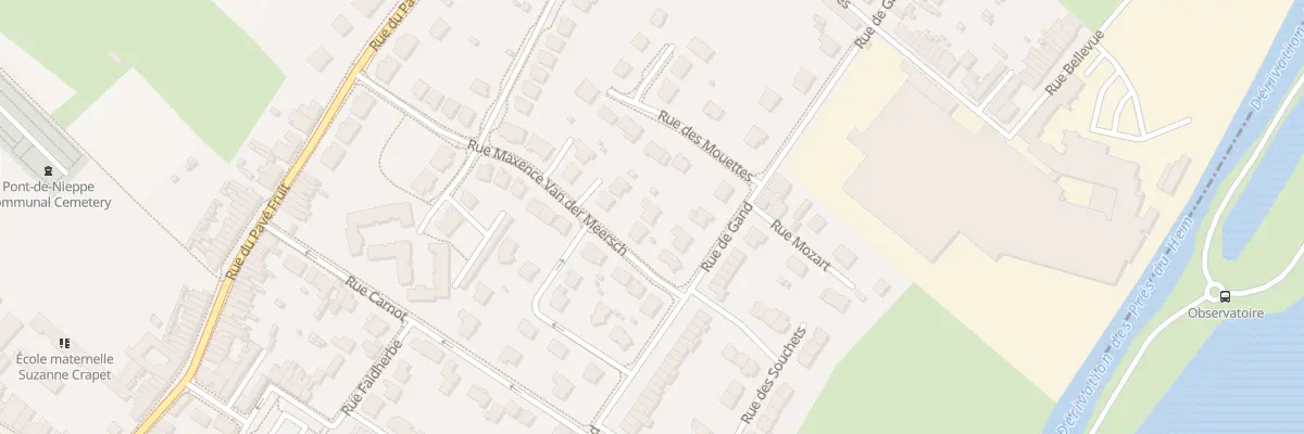 Plan du 62 Rue Maxence Van Der Meersch à Nieppe