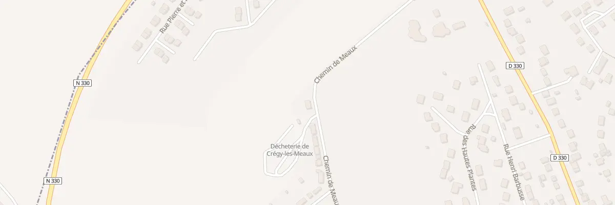 Plan du 1 Che de Meaux à Crégy-lès-Meaux