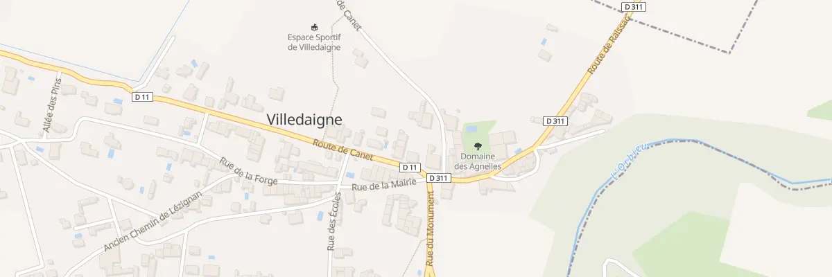 Plan du 8 Rte de Canet à Villedaigne