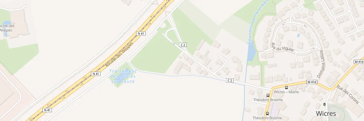 Plan de la Rue de l’Église à Wicres