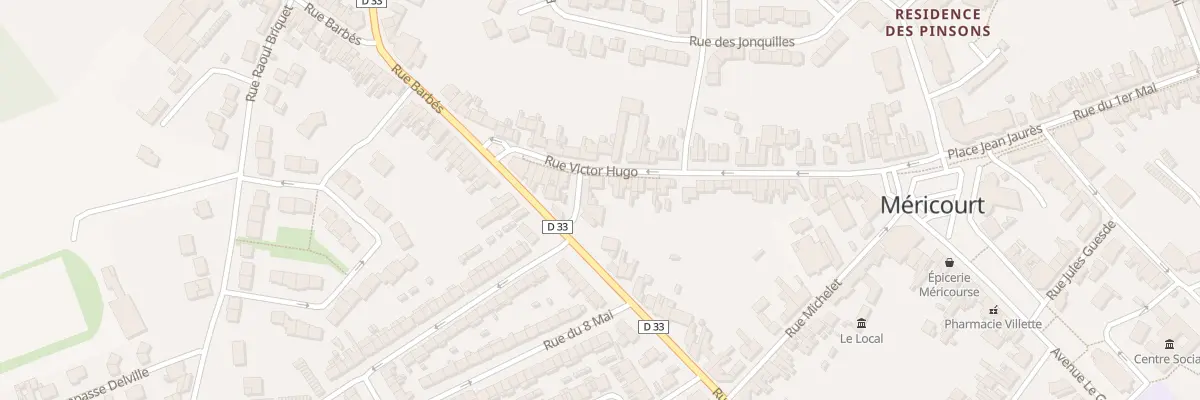 Plan du 47 Rue Victor Hugo à Méricourt