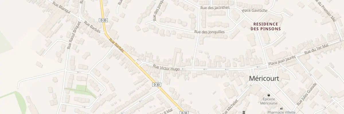 Plan du 38 Rue Victor Hugo à Méricourt