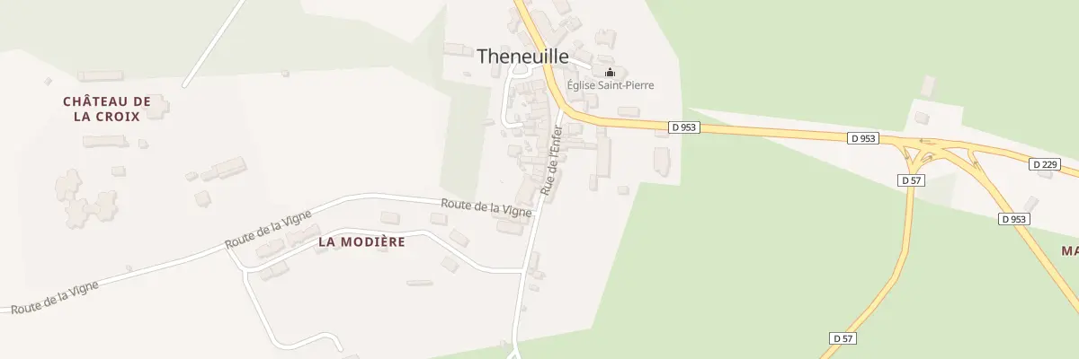Plan du 12 Rue de l’Enfer à Theneuille