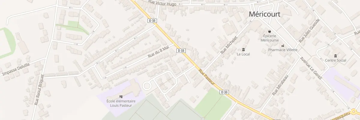 Plan du 28 Rue Pasteur à Méricourt