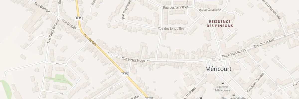 Plan du 34 Rue Victor Hugo à Méricourt