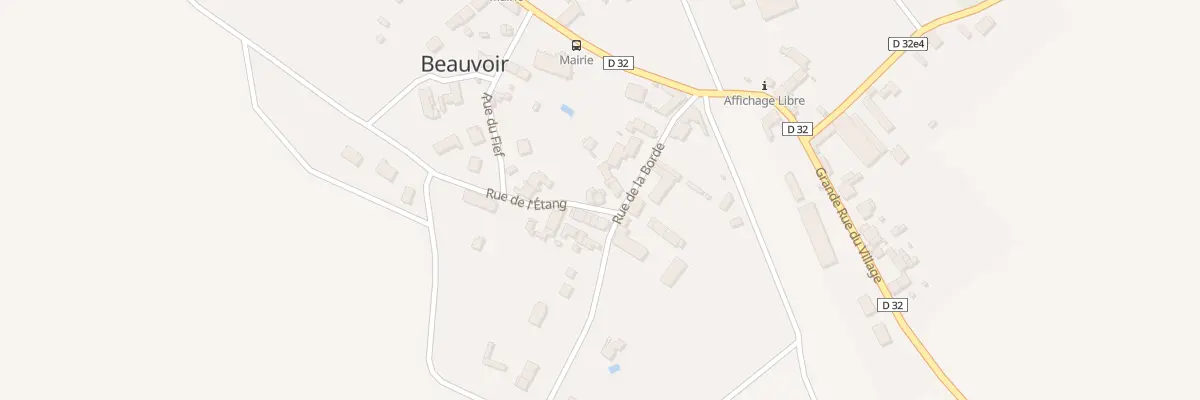 Plan du 2 Rue de l’Etang à Beauvoir