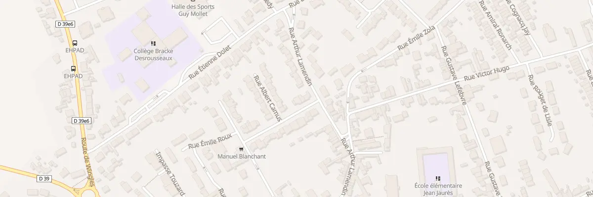 Plan du 6 Rue Jean Moulin à Vendin-le-Vieil